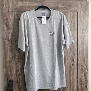 Men NWT Vans XL Grey Shortsleeve Crew Neck Tee Shirt 90% Cotton 10% Polyester